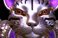 DALL·E-2023-03-27-03.02.27-ultra-quality.-hyper-realistic-smiling-rubber-cat-with-4-wings-intricate-silver-intricate-brown-and-orange-neon-armor-ornate-cinematic-lighting-