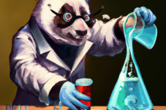 DALL·E-2023-03-27-07.30.41-panda-mad-scientist-mixing-sparkling-chemicals-digital-art