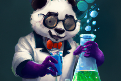 DALL·E-2023-03-27-07.30.54-panda-mad-scientist-mixing-sparkling-chemicals-digital-art